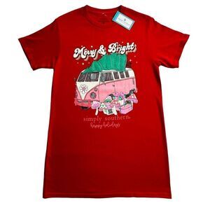 SIMPLY SOUTHERN LARGE “MERRY & BRIGHT” Short Sleeve Tshirt